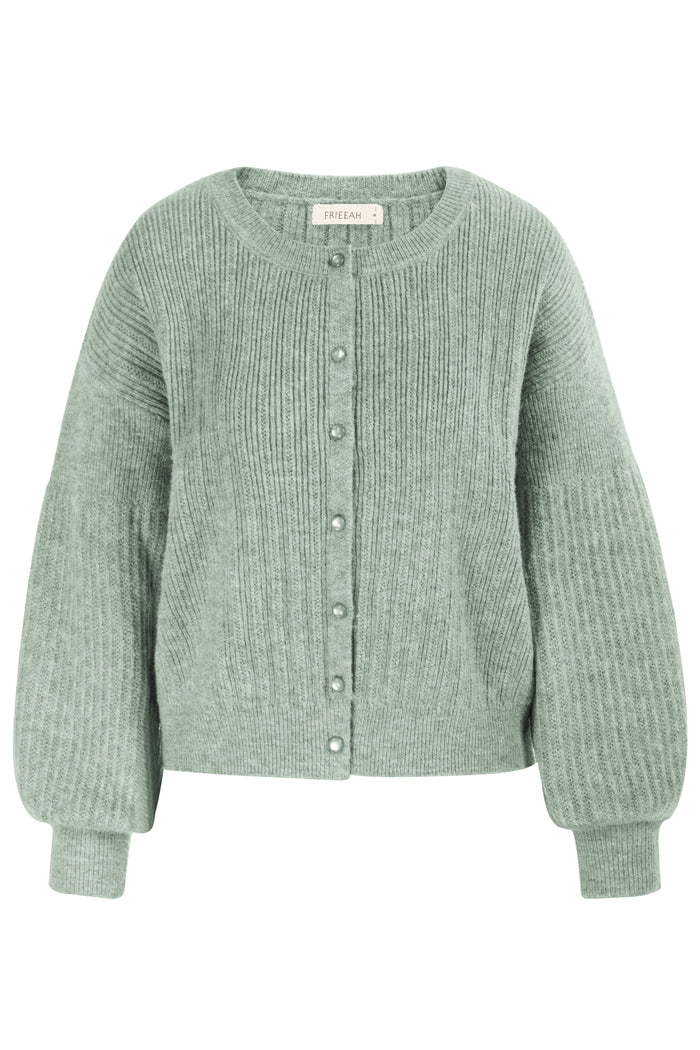 Crew Neck Cardigan Sweater