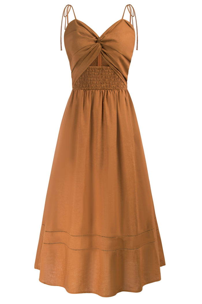 Spaghetti Strap Chest Cross Cutout Dress