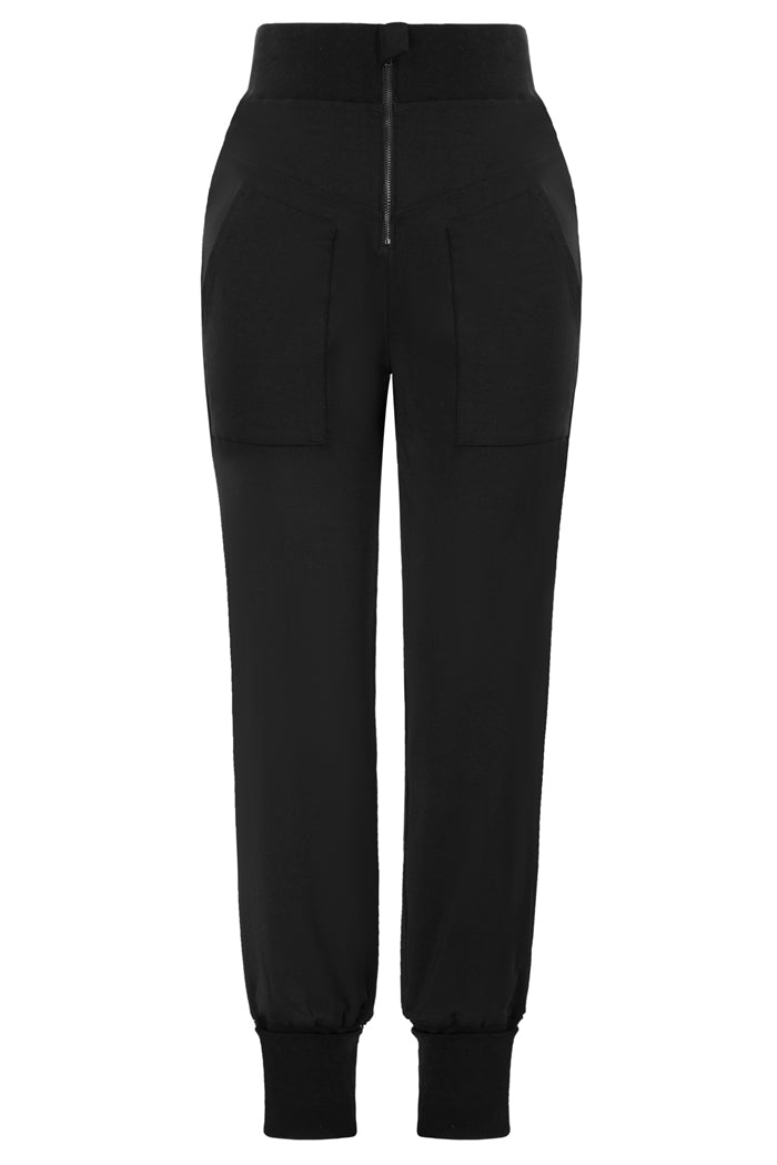 Multi-Pocket Ribbed Cuff Sports Pants