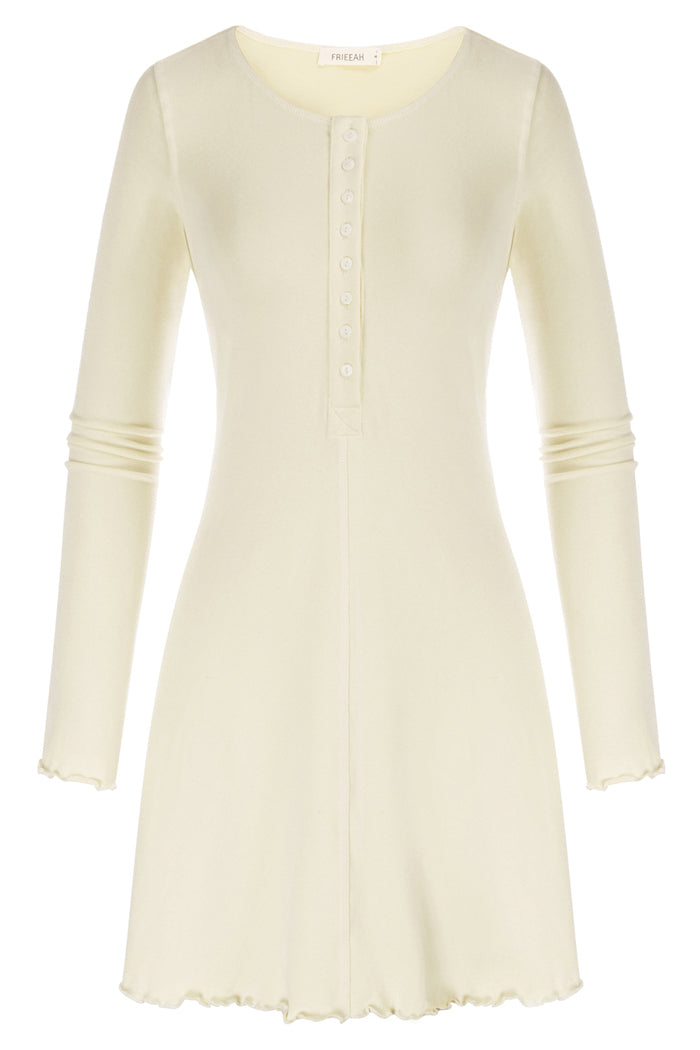 Button-up Hips-wrapped Dress