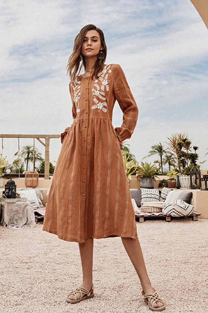 linen a line dresses for women Italian Linen Dress by Inizio