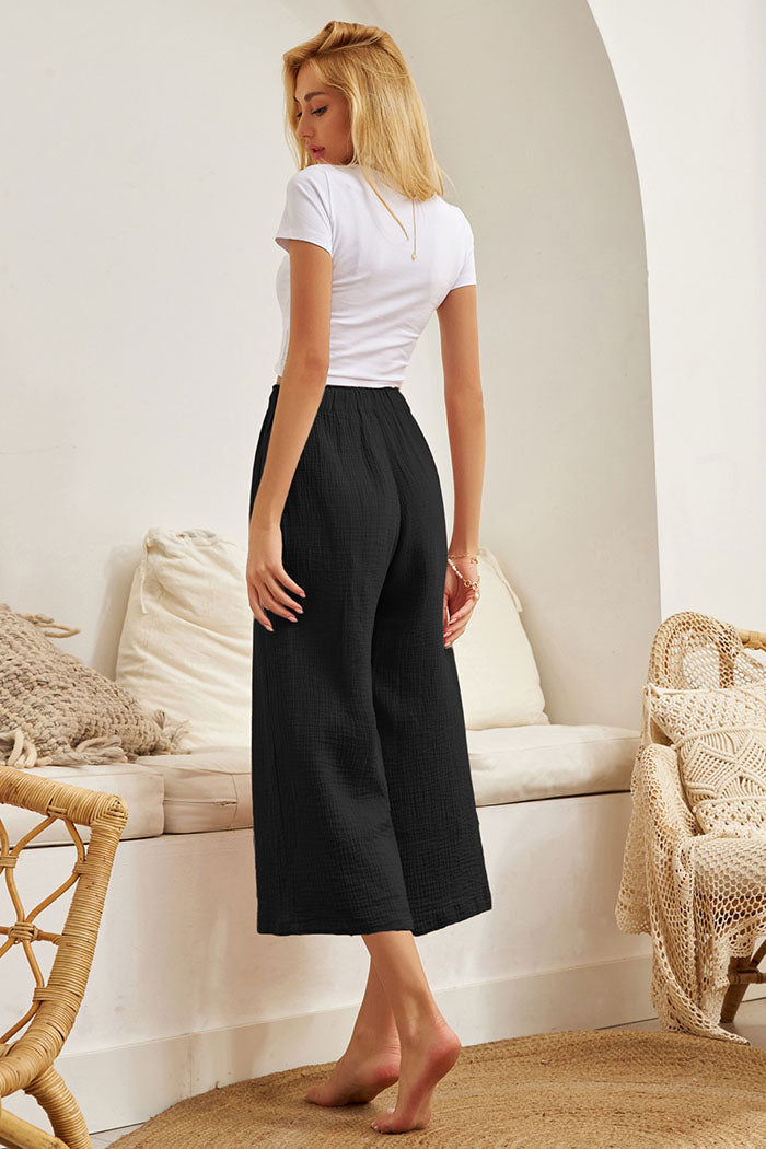 Wide Leg Ankle Pants | Frieeah