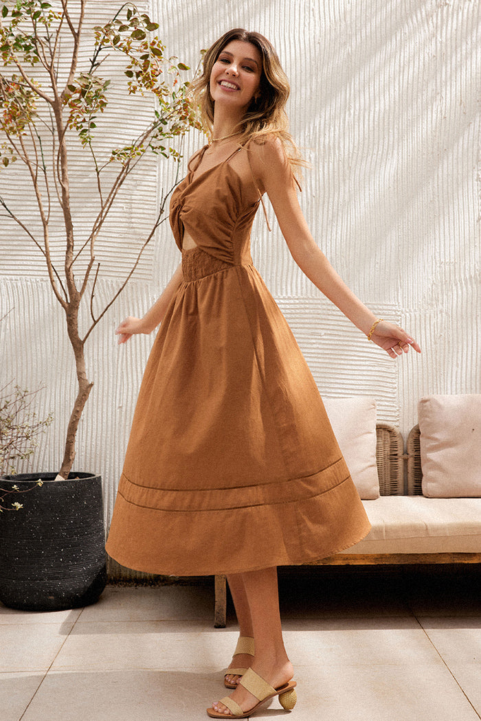 Elastic Waist Puffed Dress