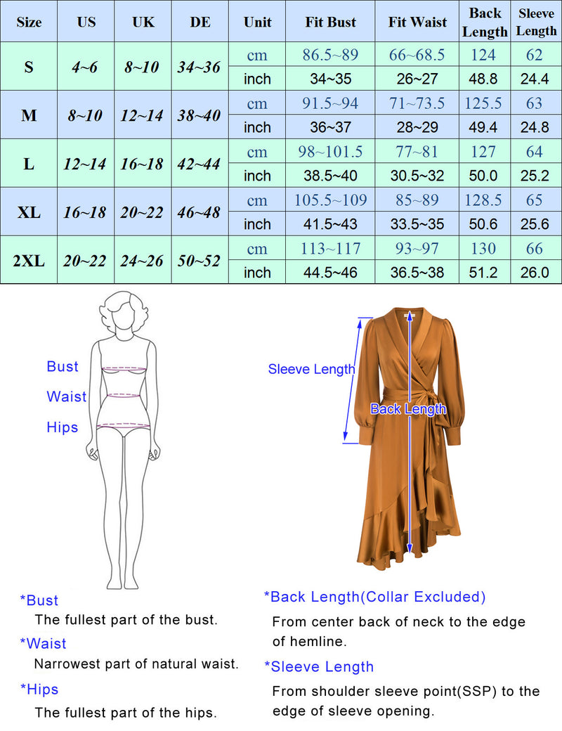 Shawl Lapel Dress Long Sleeve Irregular Hem A-Line Dress
